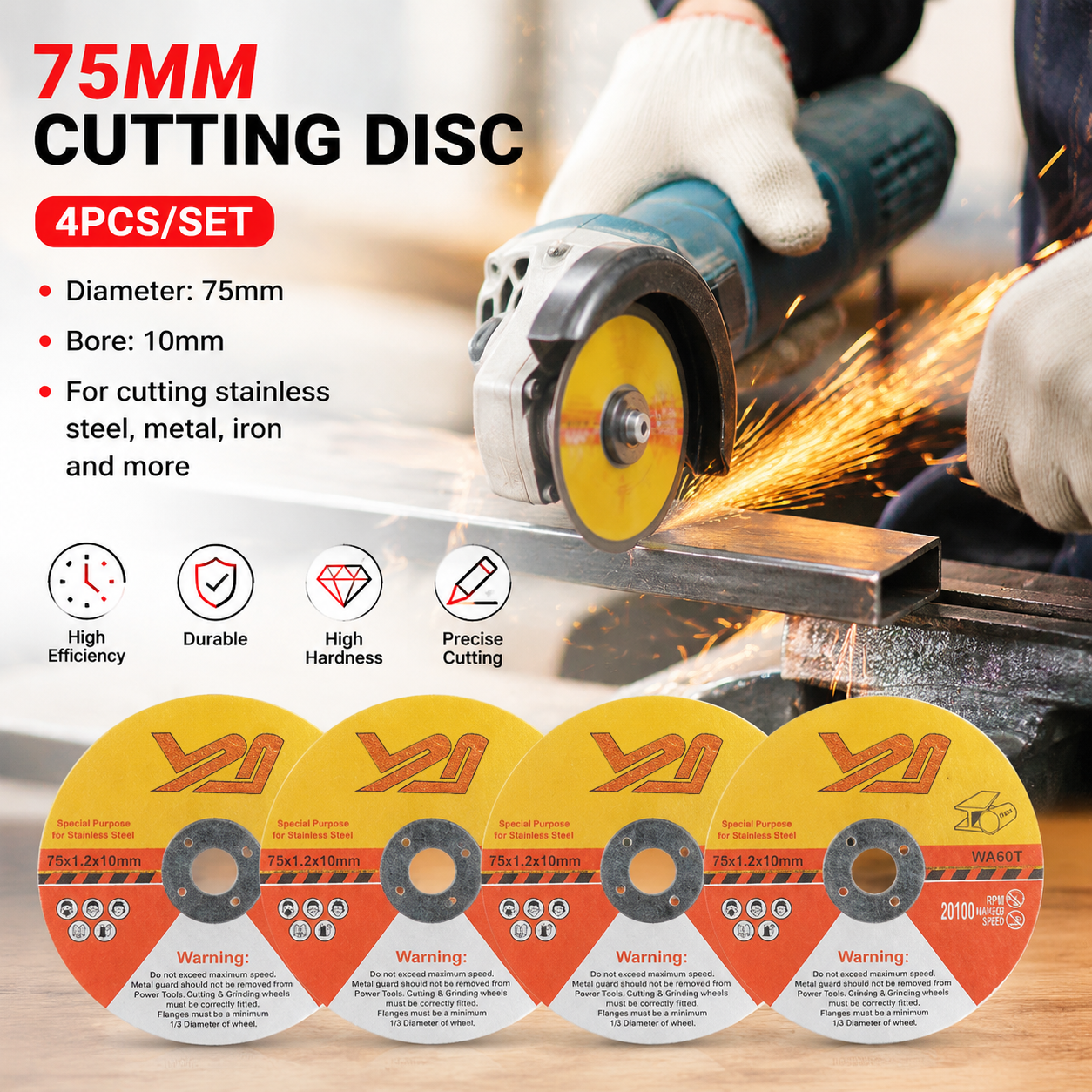 Power Tools Jigsaw - Set di 4 Dischi da Taglio