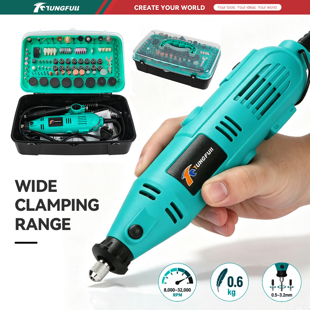 Rotary Tool Kit - Kit Smerigliatrice Elettrica Multifunzione TUNGFULL, Utensile