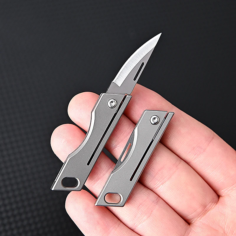 Power Key Tools - Mini coltello pieghevole in lega di
