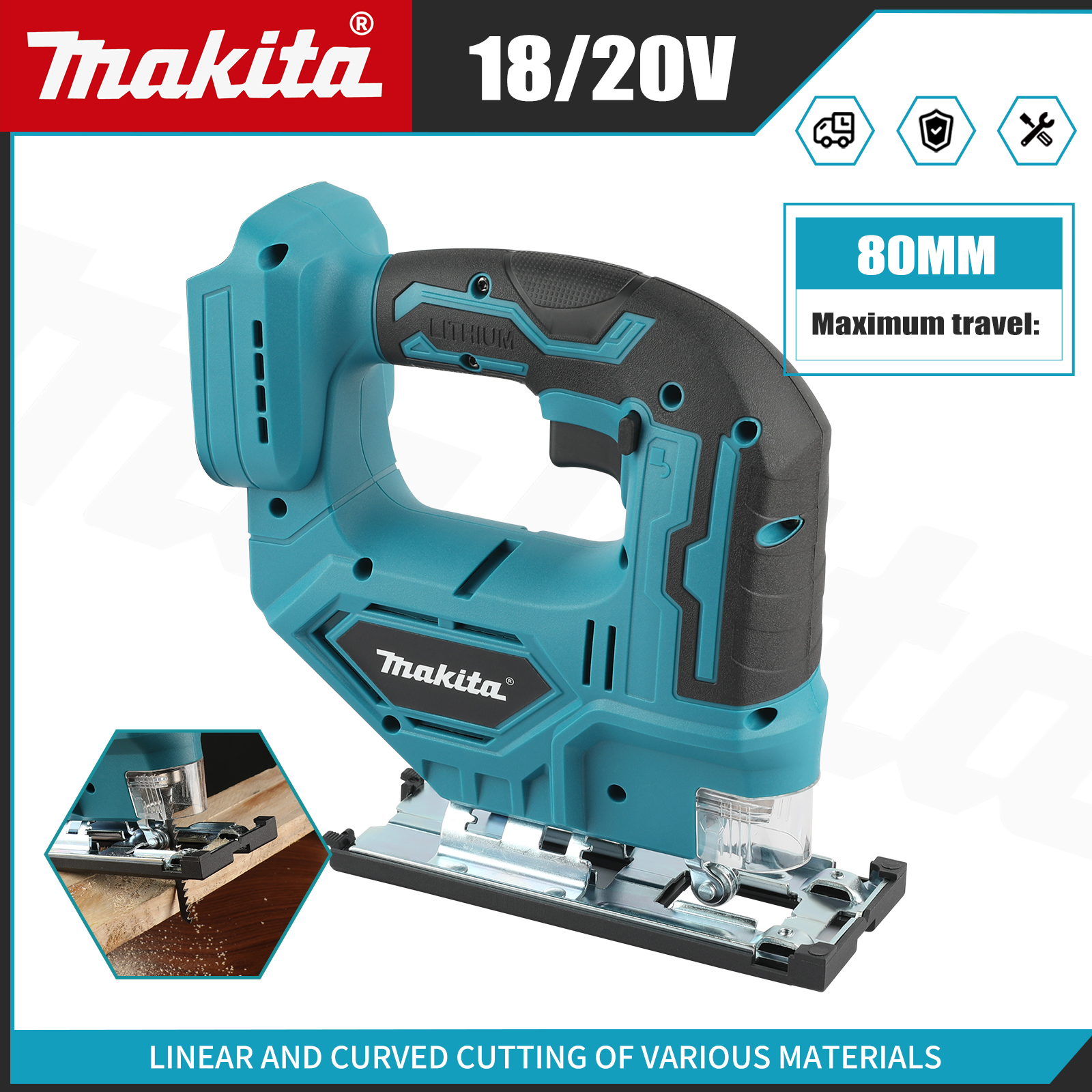 Power Tools Jigsaw - Seghetto Alternativo Makita DJV182Z 340W Brushless
