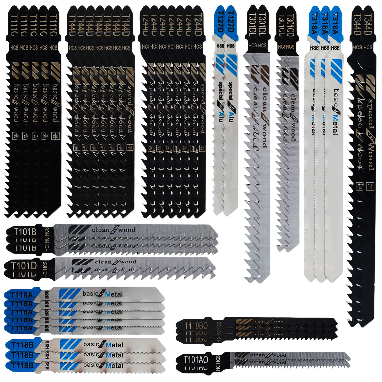 Power Tools Jigsaw - Set di lame per seghetto alternativo
