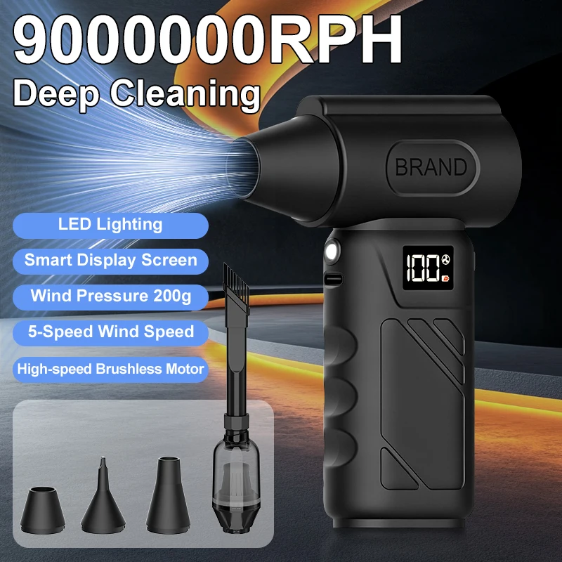Vacuum Cleaner Power Tools - Mini Soffiatore d'Aria Turbo 9000KRPH, Impugnatura