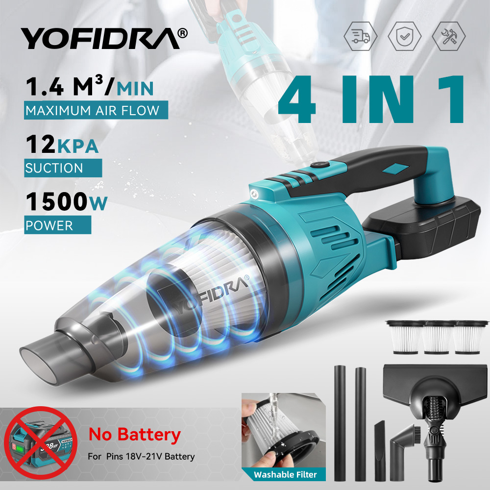 Vacuum Cleaner Power Tools - YOFIDRA 1500W 12KPA Aspirapolvere Elettrico 4IN1