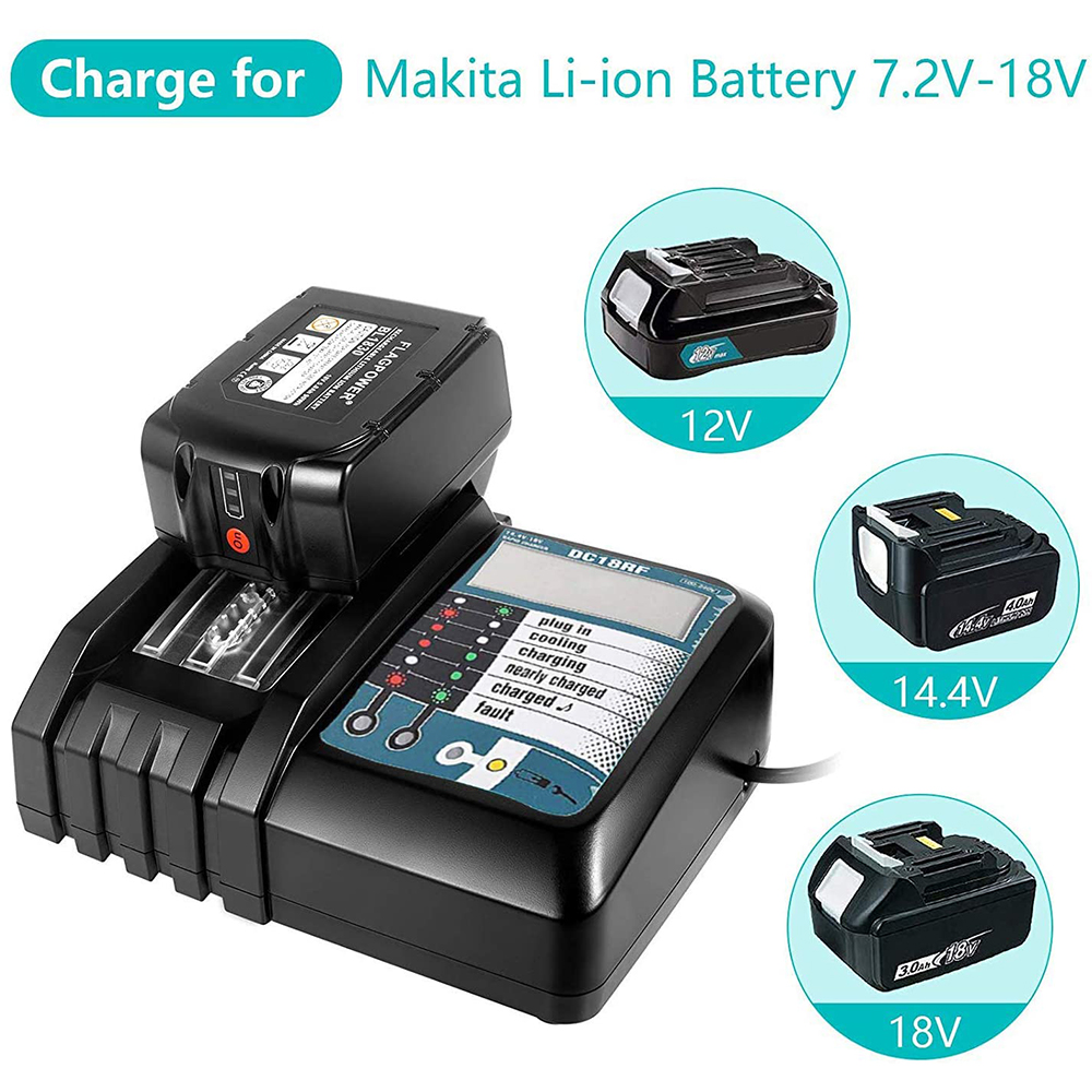 Power Tools Uk - DC18RF 3A Caricabatteria per Li-Ion Makita