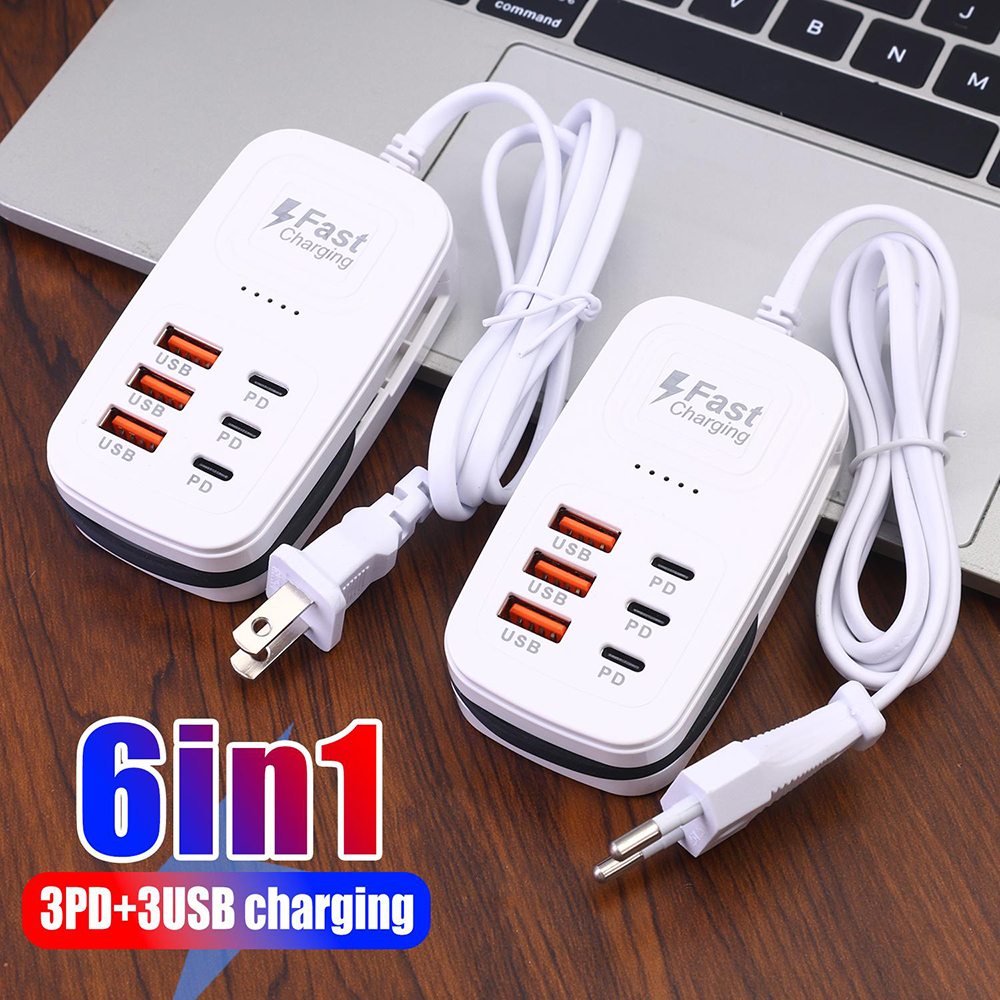 Power Tools Uk - Multipresa USB a 6 Porte con