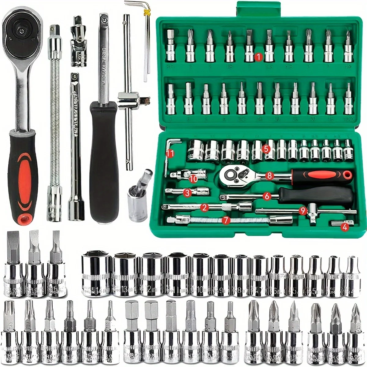 Set di bussole da 46 pezzi Set - Rotary Tool Kit recensione e prezzo
