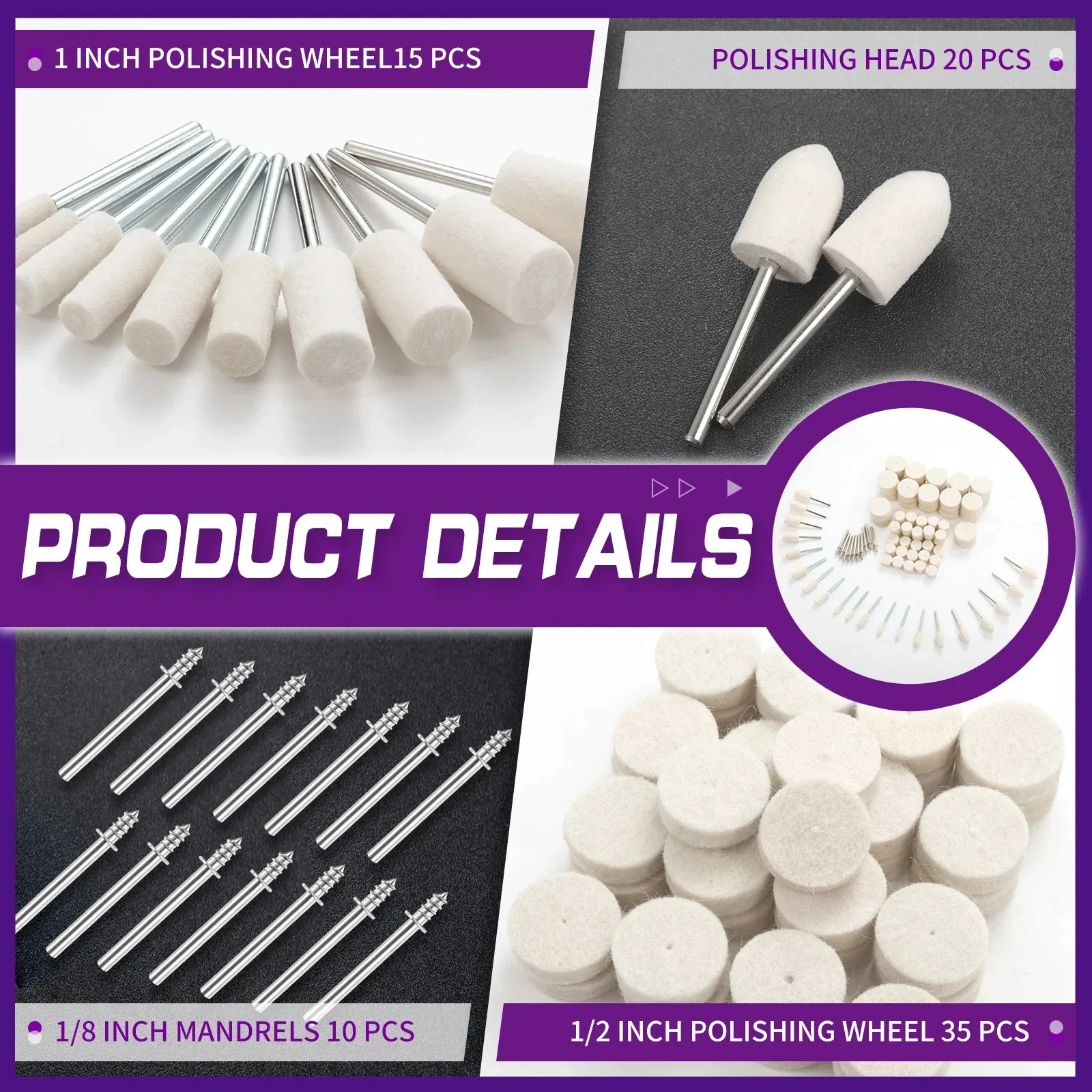 Kit di 80 Ruote Lucidanti in F - Rotary Tool Kit recensione e prezzo